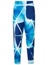 Lenny Niemeyer Abstract-print Stretch-silk Trousers In Blue