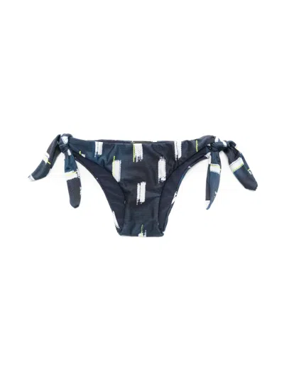 Lenny Niemeyer Kids' Abstract-print Tied Swim Briefs In Blue