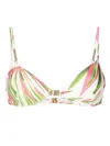 Lenny Niemeyer Abstract-print Triangle-cup Bikini Top In Green