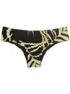 Lenny Niemeyer Abstract Slip-on Bikini Bottoms In Black