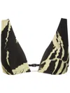 Lenny Niemeyer Abstract Triangle-cup Bikini Top In Black