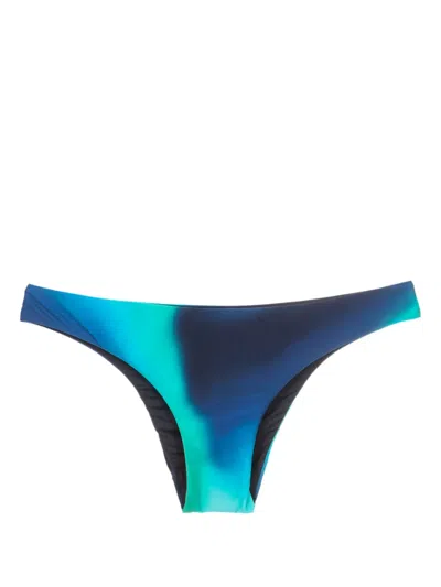Lenny Niemeyer Agata Mid-rise Bikini Bottoms In Blue