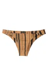 Lenny Niemeyer Argola Low-rise Bikini Bottoms In Brown