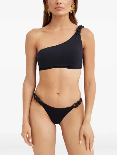 Lenny Niemeyer Asymmetric Chain Bikini Top In Black