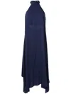 Lenny Niemeyer Asymmetric-hem Halterneck Dress In Blue
