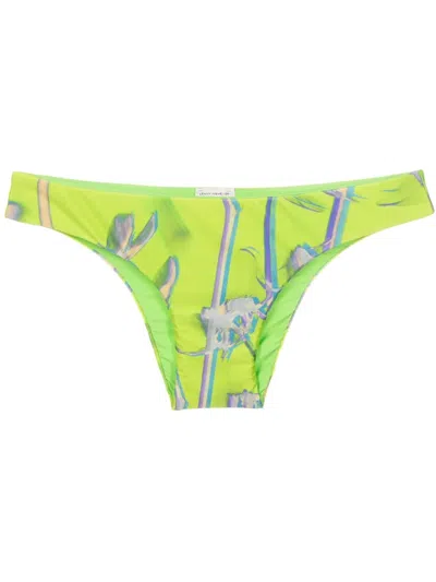 Lenny Niemeyer Athletic Dandelion Bikini Top In Green
