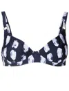 Lenny Niemeyer Attract-print Bikini Top In Blue