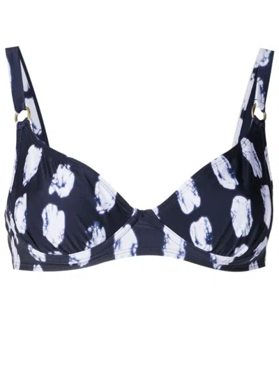Lenny Niemeyer Attract-print Bikini Top In Blue