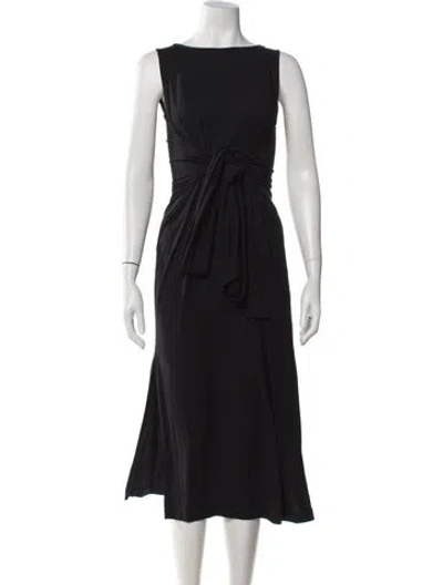 Pre-owned Lenny Niemeyer Bateau Neckline Midi Length Dress In Blue