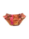 Lenny Niemeyer Bel Abstract-print Bikini Bottoms In Brown