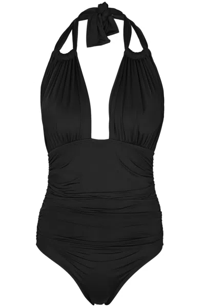 Lenny Niemeyer Bio Ruched Halter One Piece Black