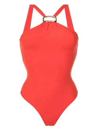 Lenny Niemeyer Buckle-detail Swimsuit In Red