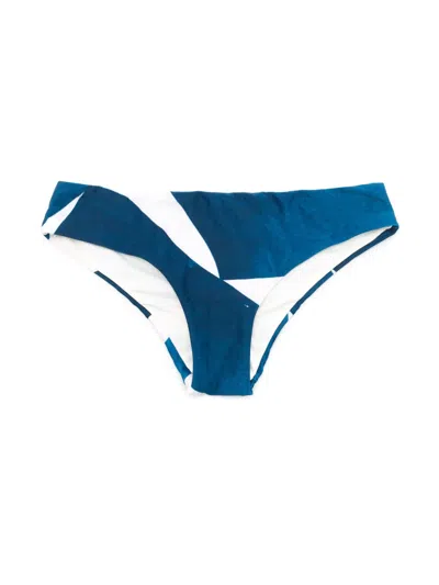 Lenny Niemeyer Kids' Burle Athletic Bikini Bottoms In Blue