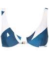 Lenny Niemeyer Burle Underwire-cup Bikini Top In Blue