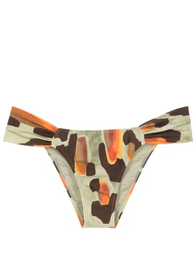 Lenny Niemeyer Caju Draped Bikini Bottoms In Multicolour