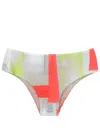 Lenny Niemeyer Canvas High-waisted Bikini Bottoms In Multicolour