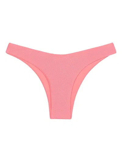 Lenny Niemeyer Cava Ribbed Bikini Bottom In Pink