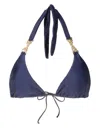 Lenny Niemeyer Chain-link Detailing Triangle-shape Bikini Top In Blue