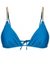 Lenny Niemeyer Chain-link Triangle-cup Bikini Top In Blue