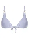 Lenny Niemeyer Chain-link Triangle-cup Bikini Top In Purple