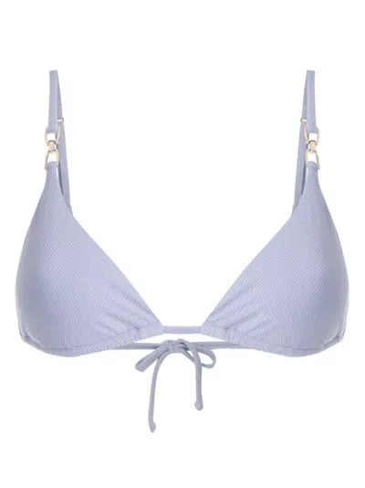 Lenny Niemeyer Chain-link Triangle-cup Bikini Top In Purple