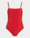 Lenny Niemeyer Chain-strap One-piece Swimsuit In Red