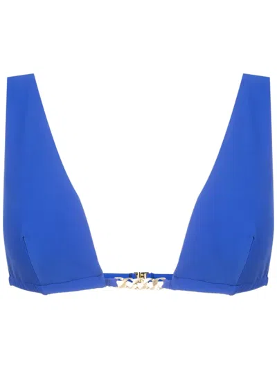 Lenny Niemeyer Chain-trim Triangle Bikini Top In Blue