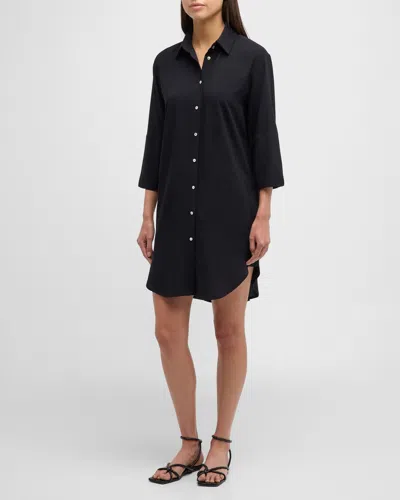 Lenny Niemeyer Chemise Basic Shirtdress In Black