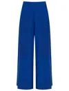 Lenny Niemeyer Clean Silk Wide-leg Trousers In Blue