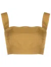 Lenny Niemeyer Contrast-stitching Crop Top In Brown