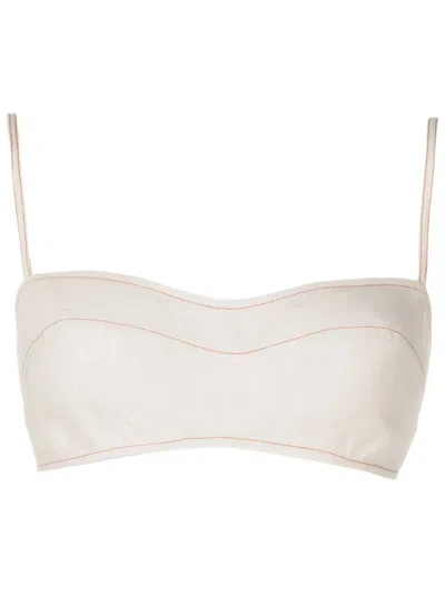 Lenny Niemeyer Contrast-stitching Sleeveless Top In Neutrals