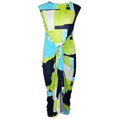 Lenny Niemeyer Cover Up Sarong Bleue In Green