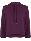 Lenny Niemeyer Cropped Drawstring Hoodie In Purple