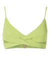 Lenny Niemeyer Crossover Bikini Top In Green