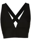 Lenny Niemeyer Crossover-straps Cropped Top In Black