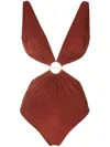 Lenny Niemeyer Cut-out Swimsuit In Brown