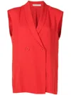 Lenny Niemeyer Double-breasted Tailored Gilet In Red