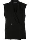 Lenny Niemeyer Double-breasted Tailored Waistcoat In Black