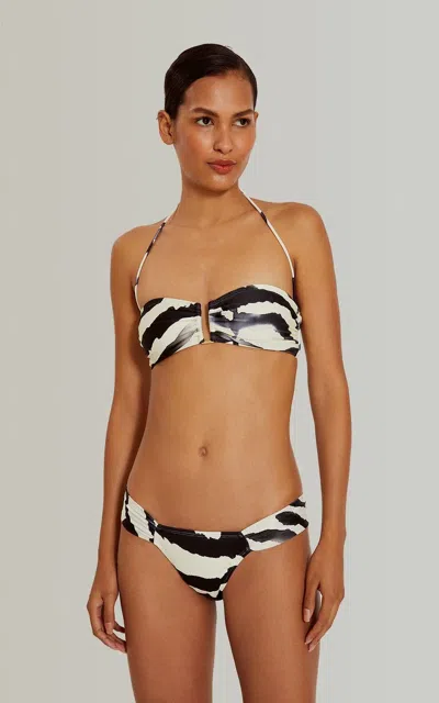 Lenny Niemeyer Draped Bikini Bottom Grevy In Gray
