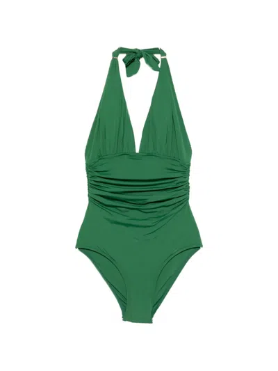 Lenny Niemeyer Draped-detail Swimsuit In Green