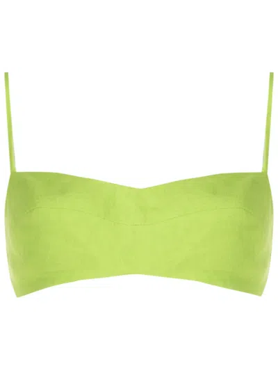 Lenny Niemeyer Elasticated-strap Crop Top In Green