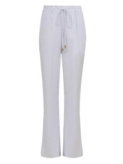 Lenny Niemeyer Elasticated-waist Striped Trousers In White