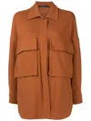 Lenny Niemeyer Flap-pockets Cotton-blend Shirt In Brown