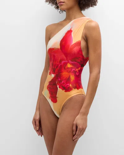 Lenny Niemeyer Flora Loop One-shoulder One-piece Swimsuit