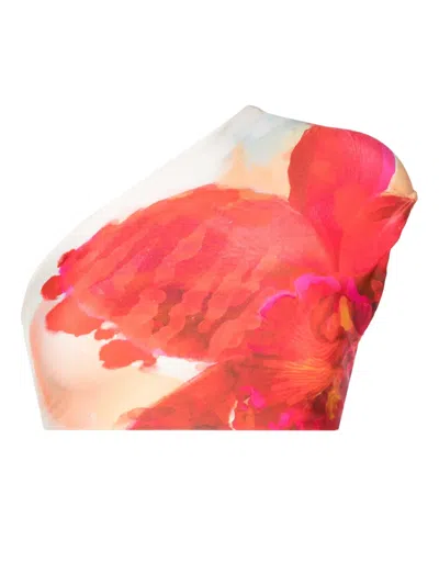 LENNY NIEMEYER FLORAL ONE-SHOULDER BIKINI TOP