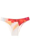 Lenny Niemeyer Floral-print Bikini Bottoms In Orange
