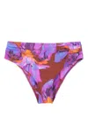 Lenny Niemeyer Floral-print Bikini Briefs In Purple