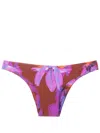 Lenny Niemeyer Floral-print Bikini Briefs In Purple