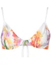 Lenny Niemeyer Floral-print Bikini Top In White