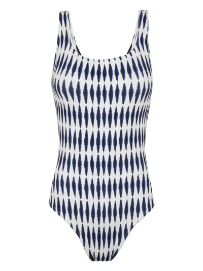 Lenny Niemeyer Formentera Printed Swimsuit In Blue